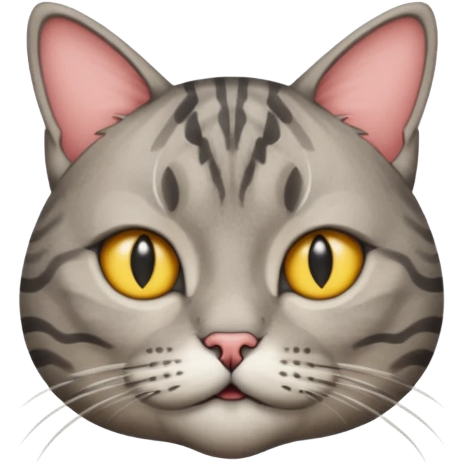 cat with poker face, not speaking, no background emoji