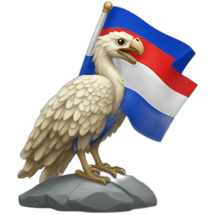 Simorgh holding french flag  emoji