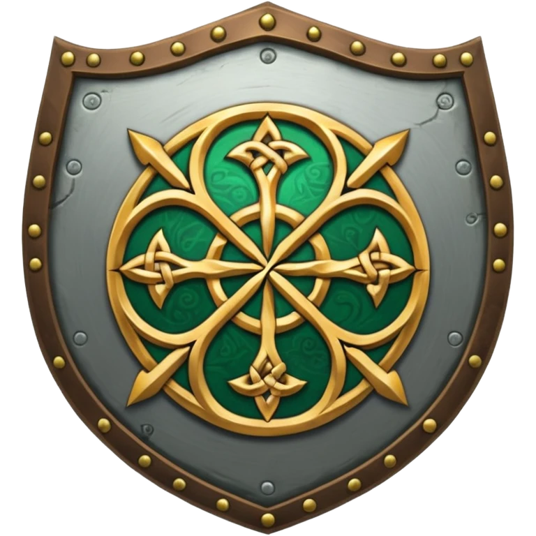 celtic symbols on a shield, world of war craft style emoji