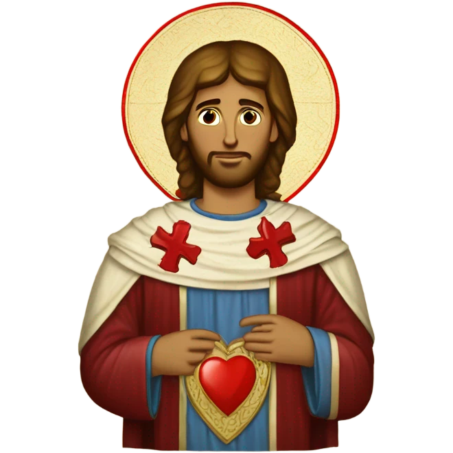 Caucasian Byzantine Icon Saint Valentine emoji