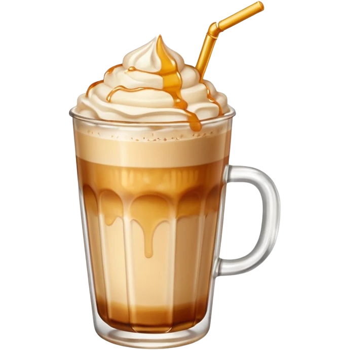 Ice latte with honey salt syrub emoji