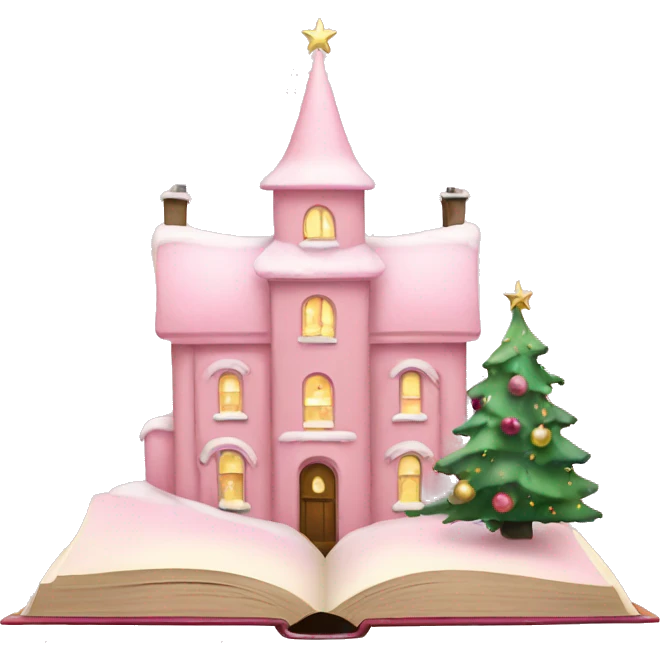 light pink christmas books  emoji