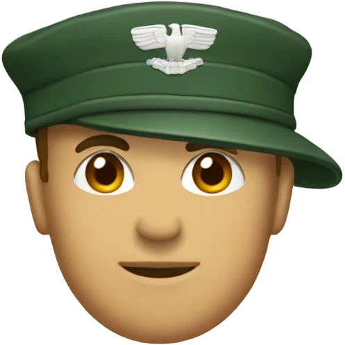 a dark green Military cap emoji