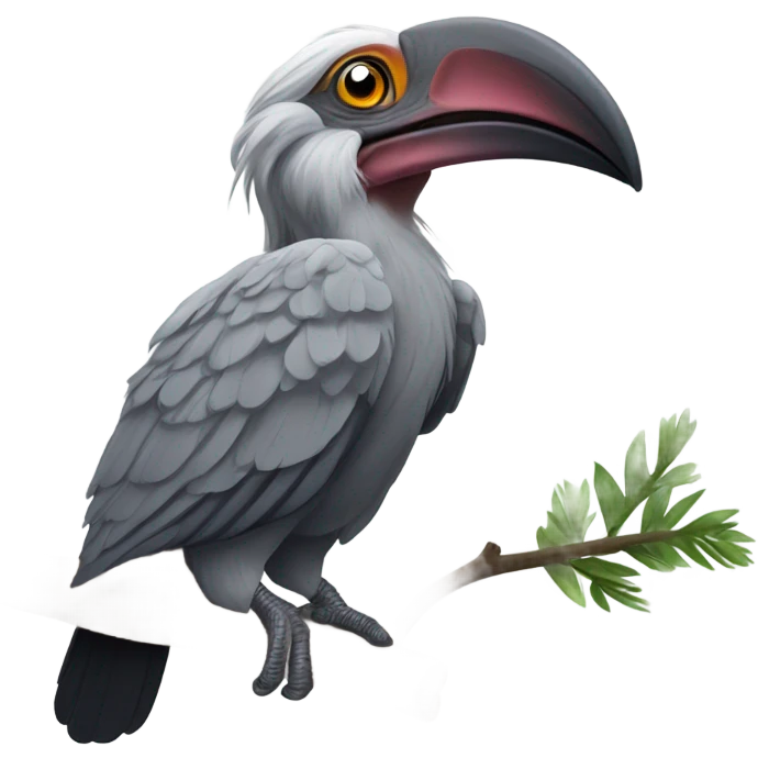 Malabar Grey Hornbill emoji