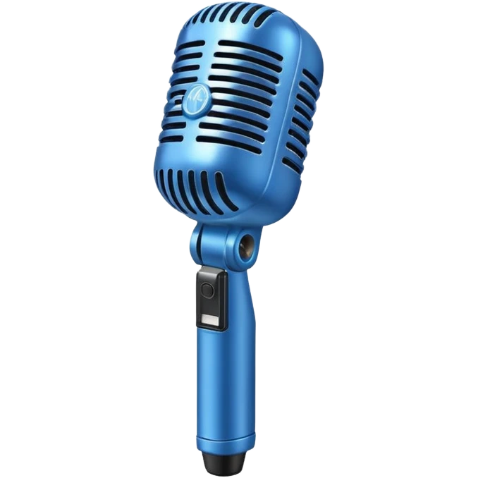blue microphone icon emoji