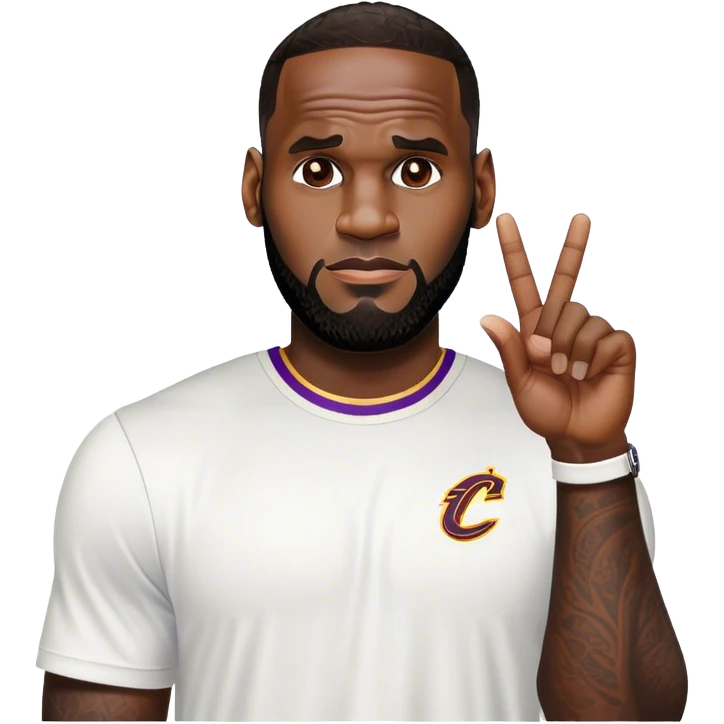 lebron with middle finger emoji