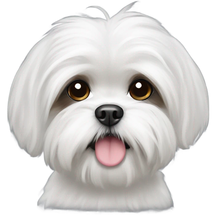 Black shih tzu Maltese emoji