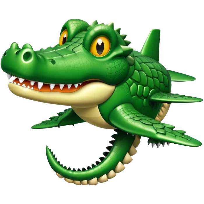 Plane with a crocodile head emoji
