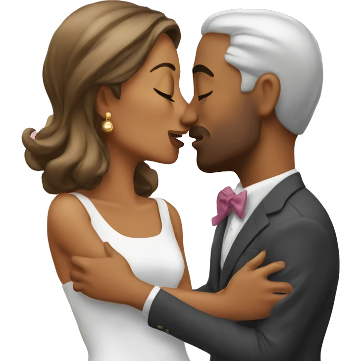 Love exacting kiss wife  emoji