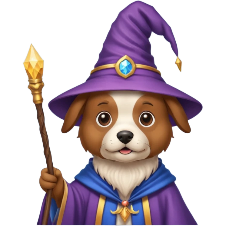 Dog wizard emoji