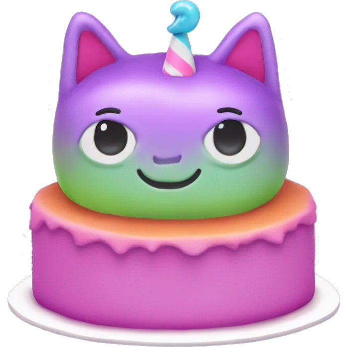 jelly cat branded plushie birthday cake emoji