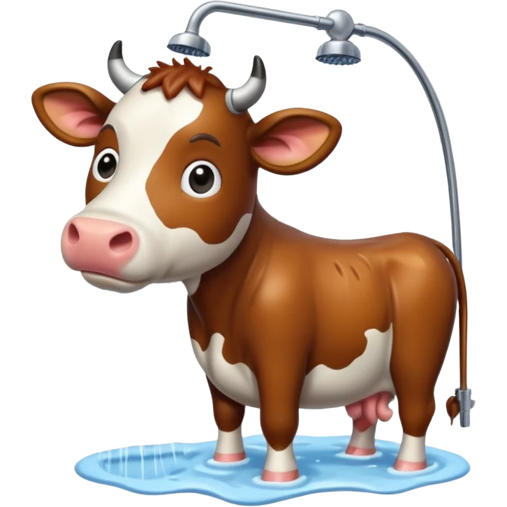 Cow in shower emoji