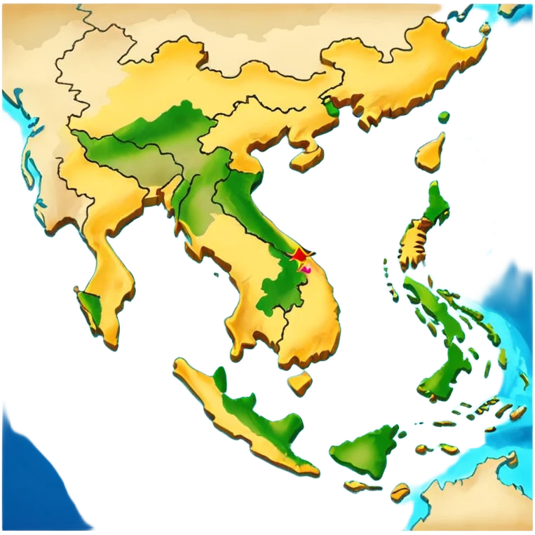 a vietnam map with no other countriesaround it emoji