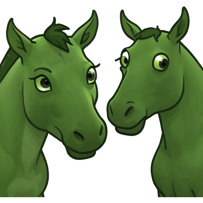 forbidden horse and cow emoji