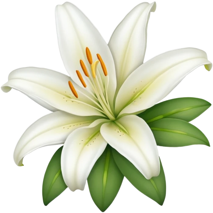 white lily without leaves emoji