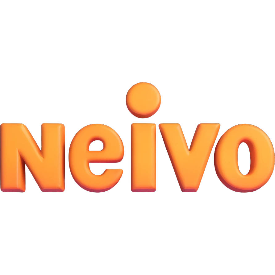 the word 'nuevo' in 3D style with relief, soft shadows, neutral colors, transparent background emoji