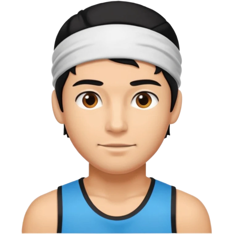 mach mir eine sportiliche männliche person mit schwarzen haaren emoji