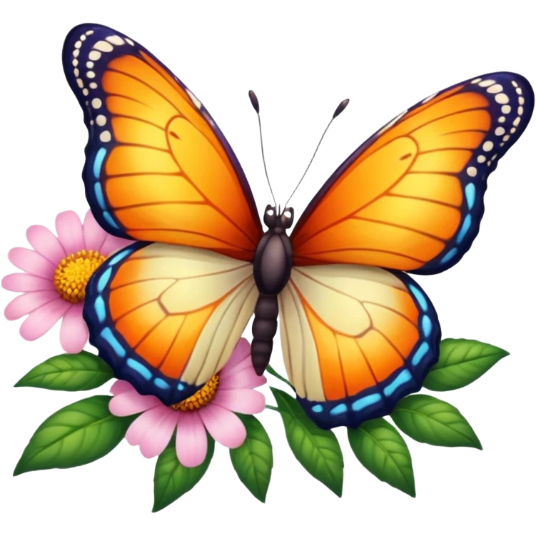 butterfly on flower emoji