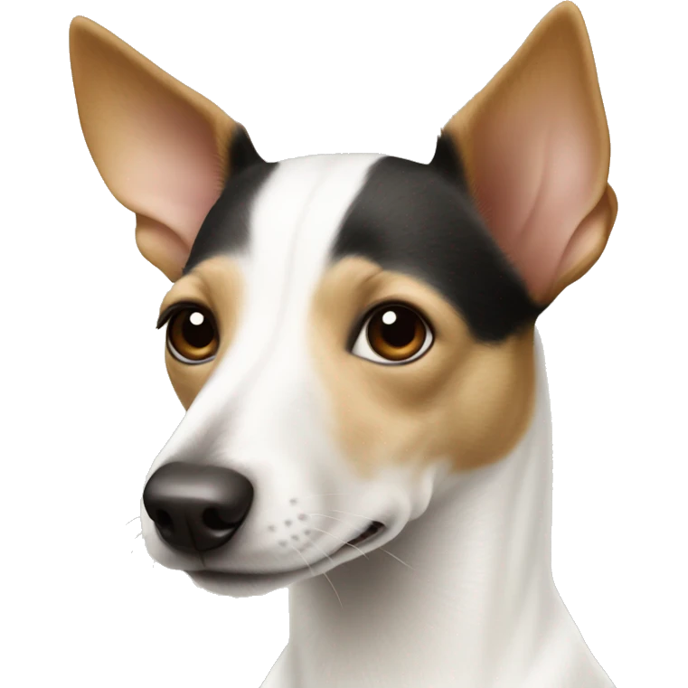 White and beige rat terrier emoji