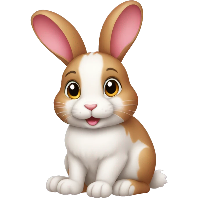 Bunny with hearts emoji