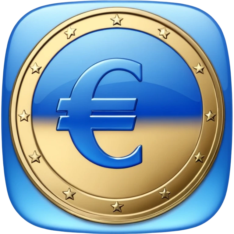 euro coin blue emoji