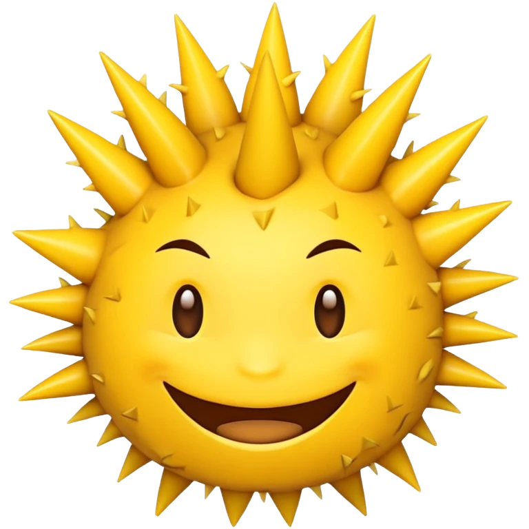 an standard yellow emoji with thorns emoji