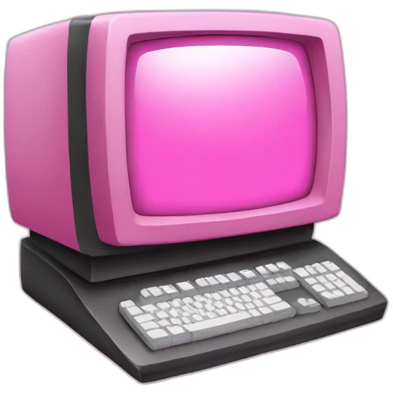 pink computer emoji