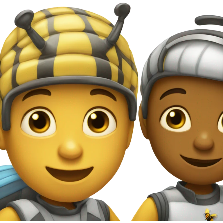 Two boy honeybees emoji