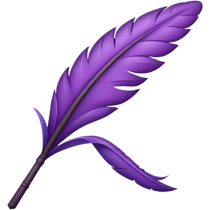 una pluma de ave morada emoji