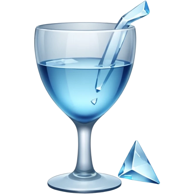 broken water glass emoji