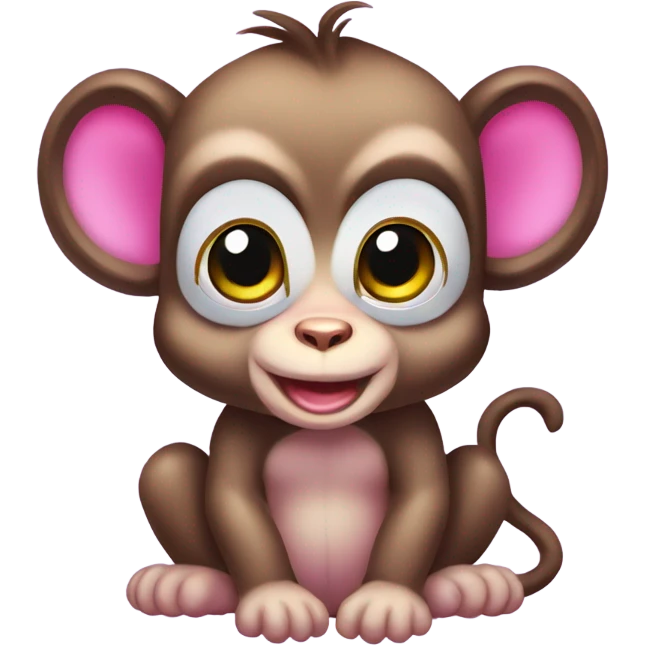 Lisa frank baby monkey emoji
