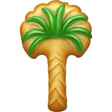 un palmier avec une couronne sur la tête  emoji