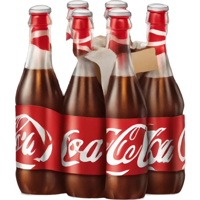 box with 6 bottles of coca cola emoji