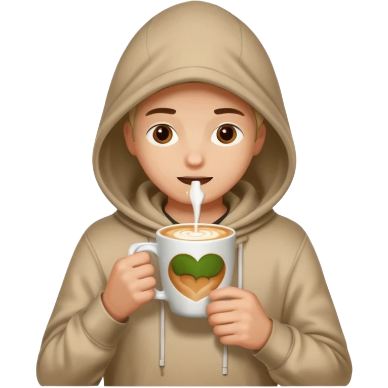 Chino con capucha capuchino  emoji