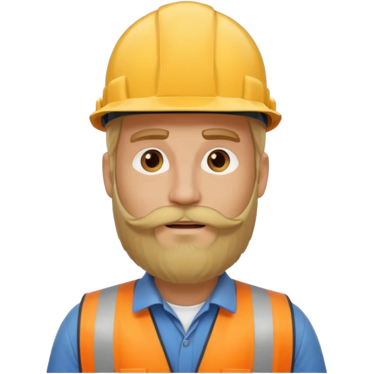 blond man with long beard construction worker emoji