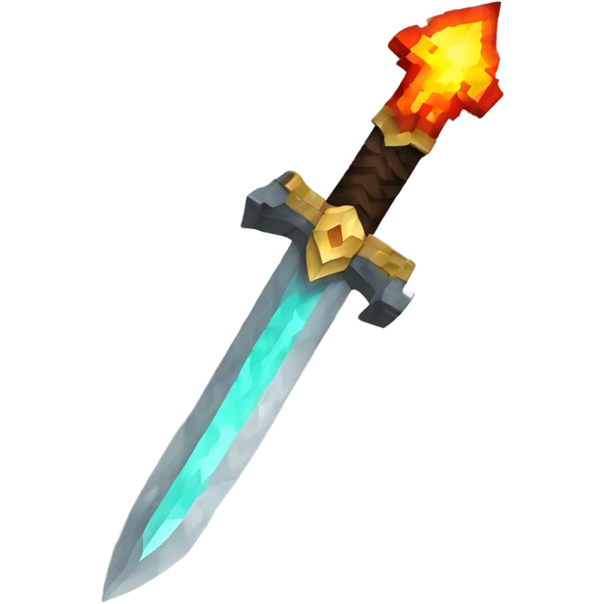 Minecraft wolf flame sword emoji