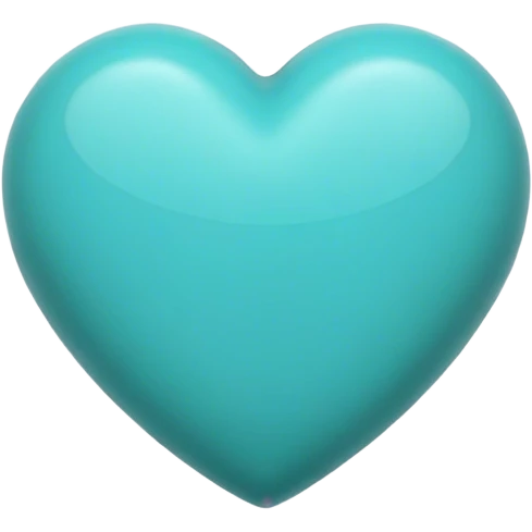 Heart turquoise dark emoji