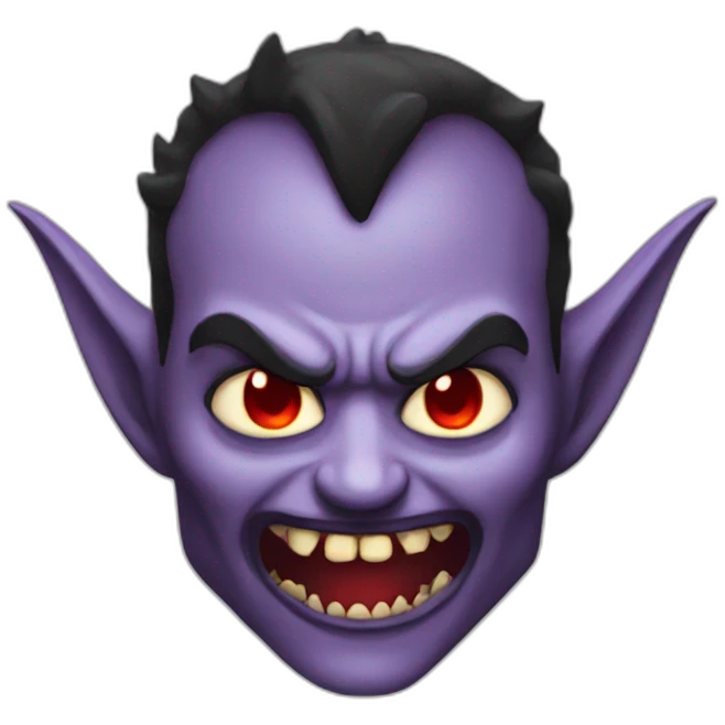 Demon looking vampire emoji