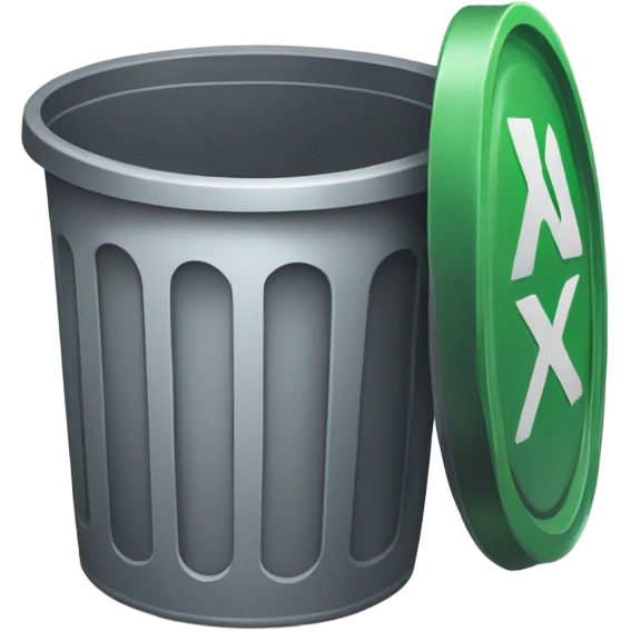 Delete button as trash emoji