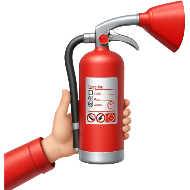 hand holding Fire extinguisher emoji