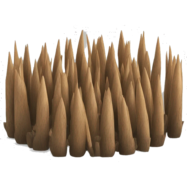wooden spikes coming from the ground emoji