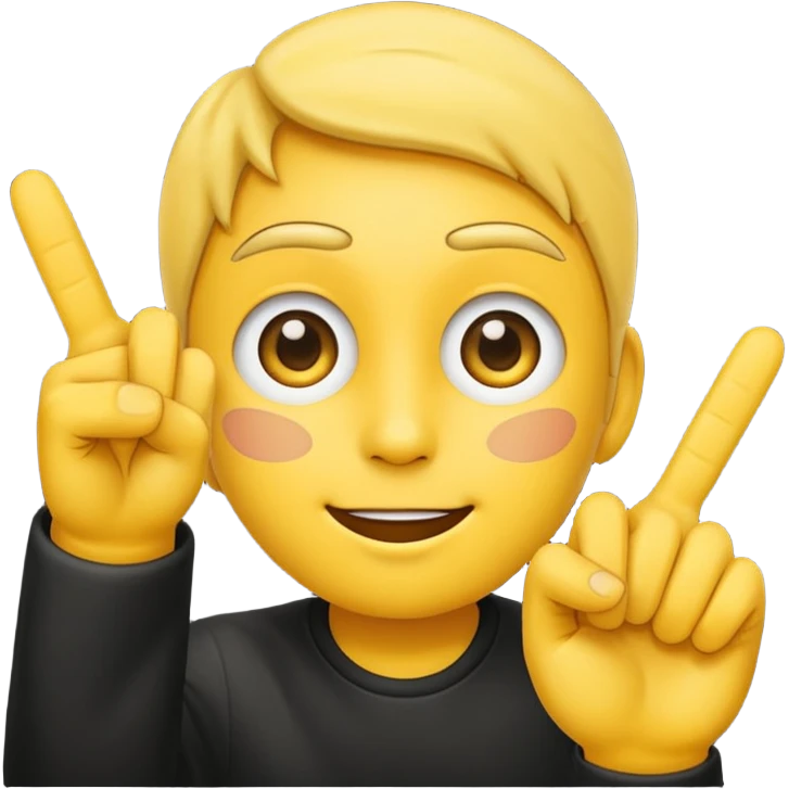 emoji holding 3 fingers up on one hand just face emoji