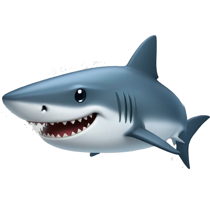 Shark with beard emoji