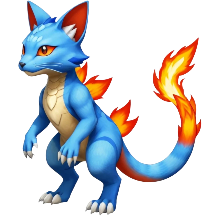 Gabite-Veemon-Digimon-Peppercat-Pokémon-Flamedramon-fusion-animal-hybrid-creature, Full body  emoji
