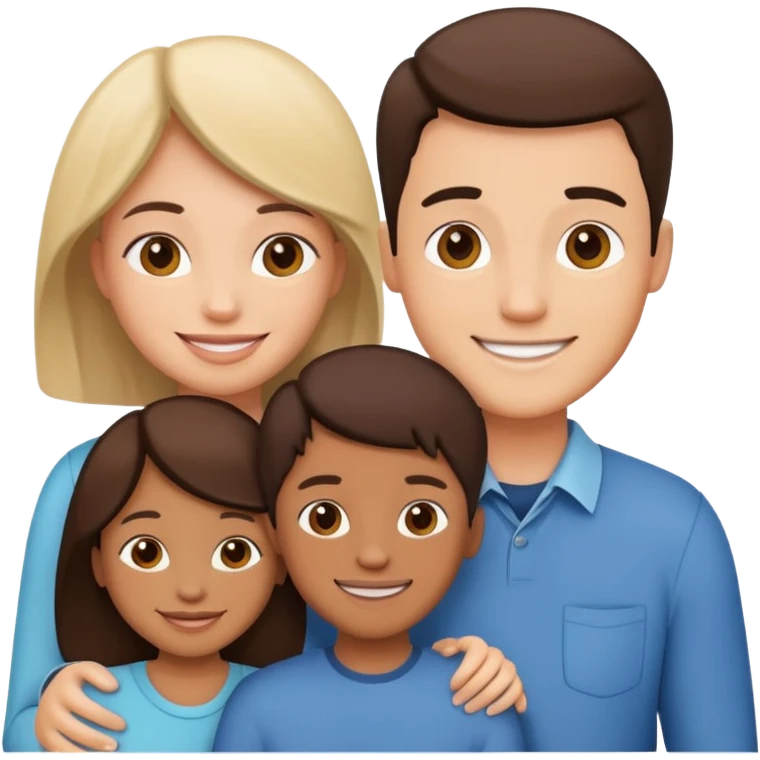 family of four icon emoji