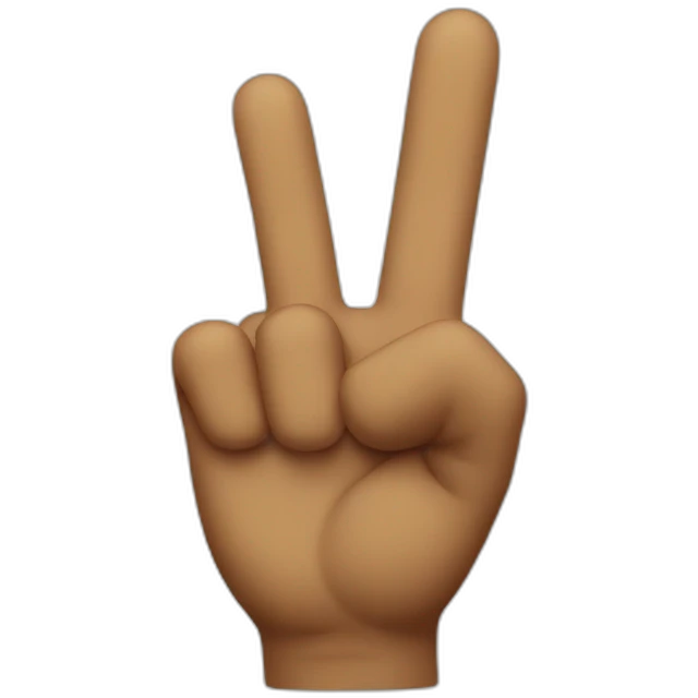 two fingers crossed in X emoji