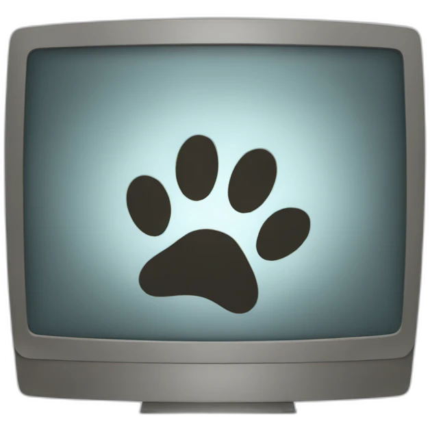 dog paw on monitor emoji