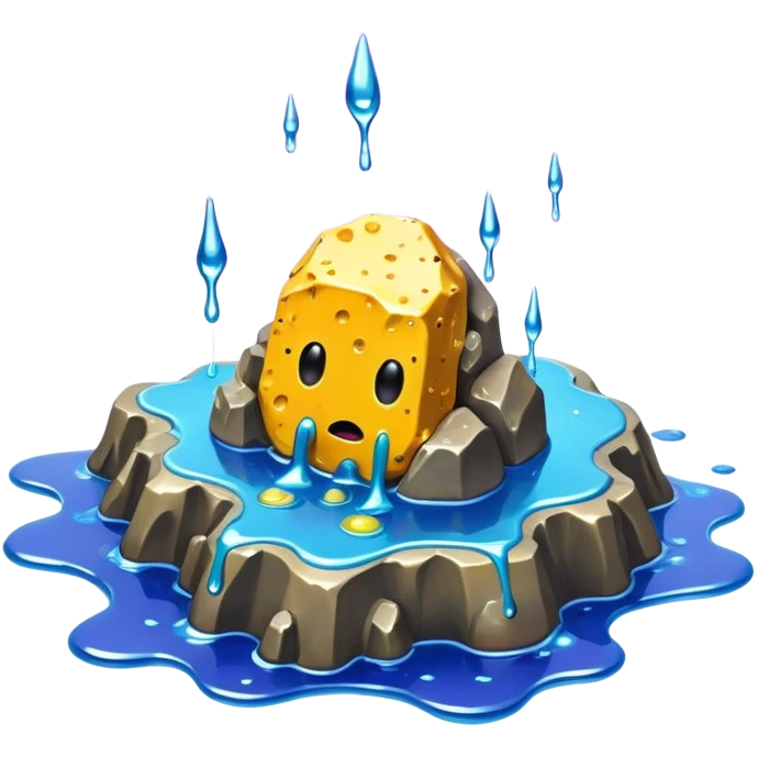 surreal melting SPAM moonrocks landscape emoji