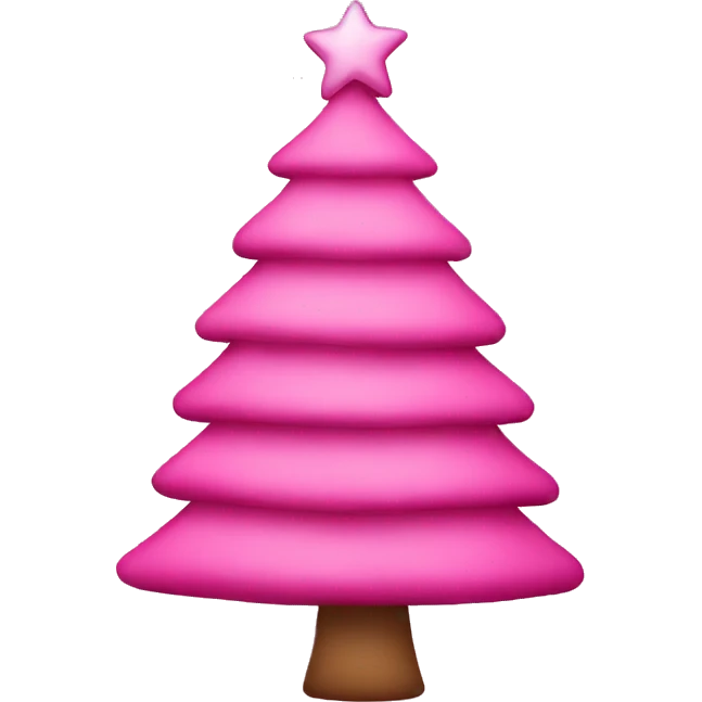 Pink Christmas tree emoji