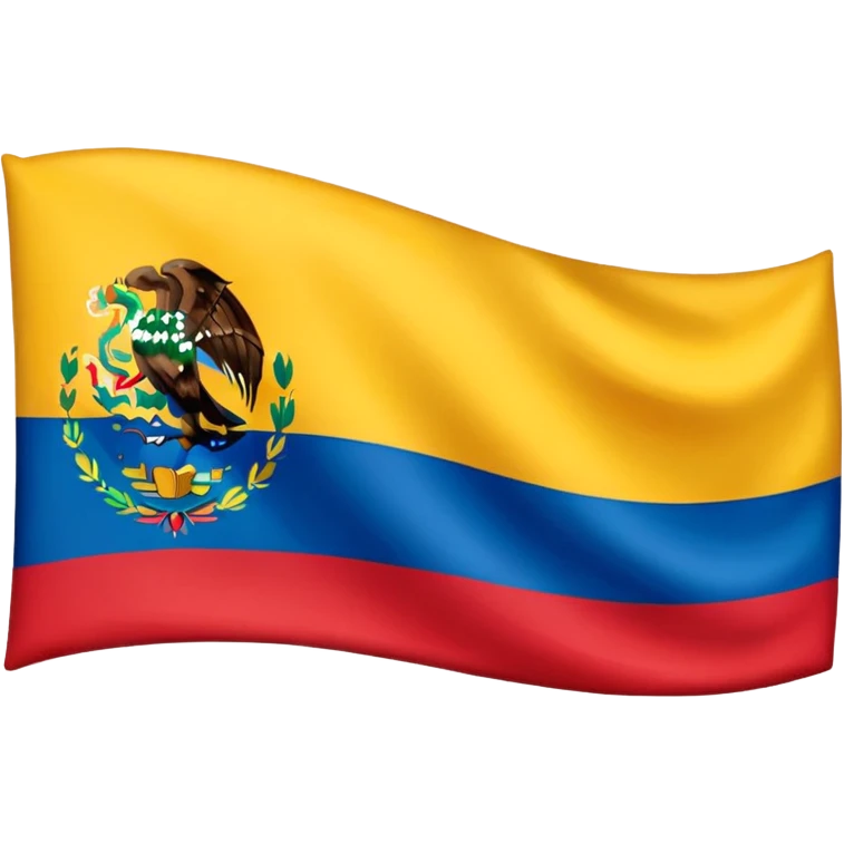 Bandera de Venezuela combinada con la bandera de México, en una sola bandera emoji